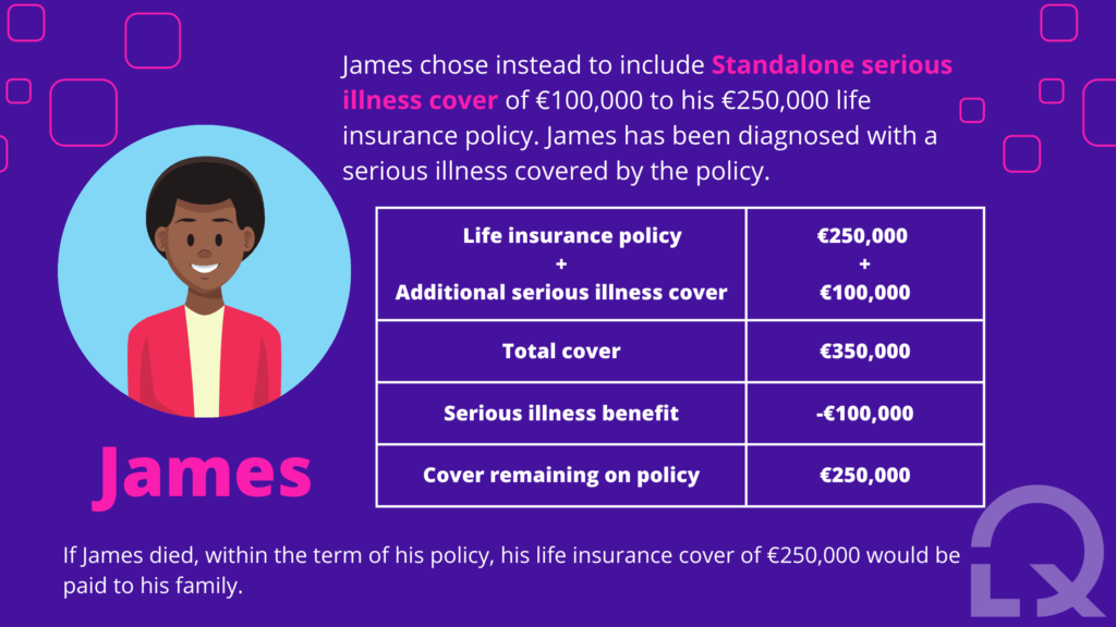 Example accelerated serious illness cover